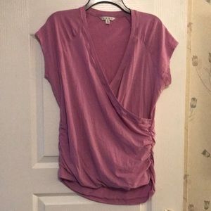 Cabi XL orchid faux wrap top